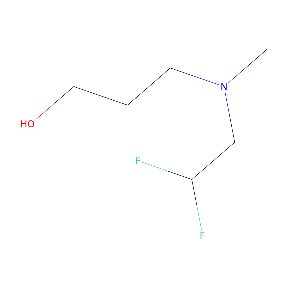 3-((2,2-Difluoroethyl)(methyl)amino)propan-1-ol molecular structure, CAS 1601187-63-6