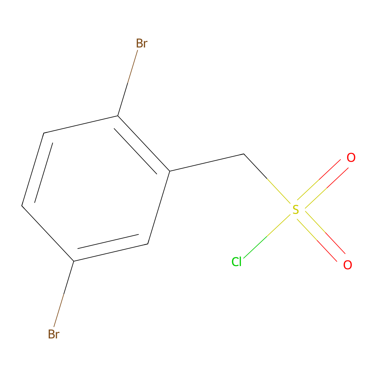 (2,5-Dibromophenyl)methanesulfonyl chloride molecular structure, CAS 1601191-25-6