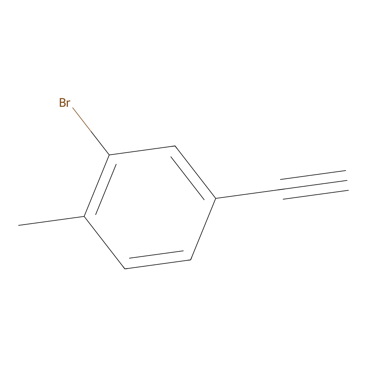 2-Bromo-4-ethynyl-1-methylbenzene molecular structure, CAS 1601195-09-8