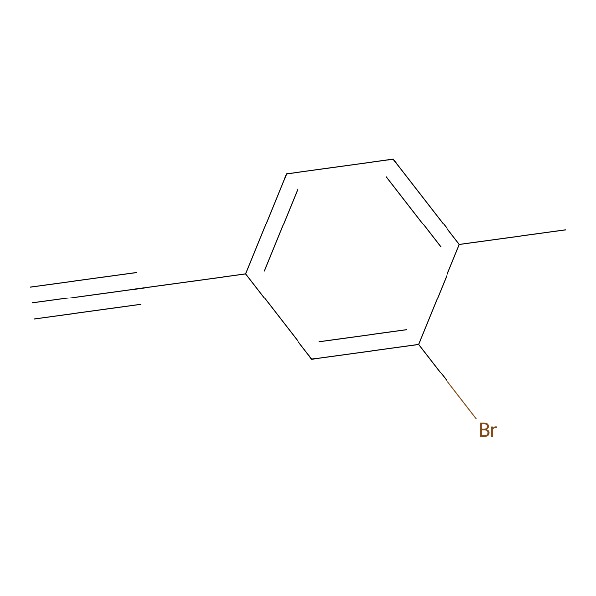 2-Bromo-4-ethynyl-1-methylbenzene molecular structure, CAS 1601195-09-8