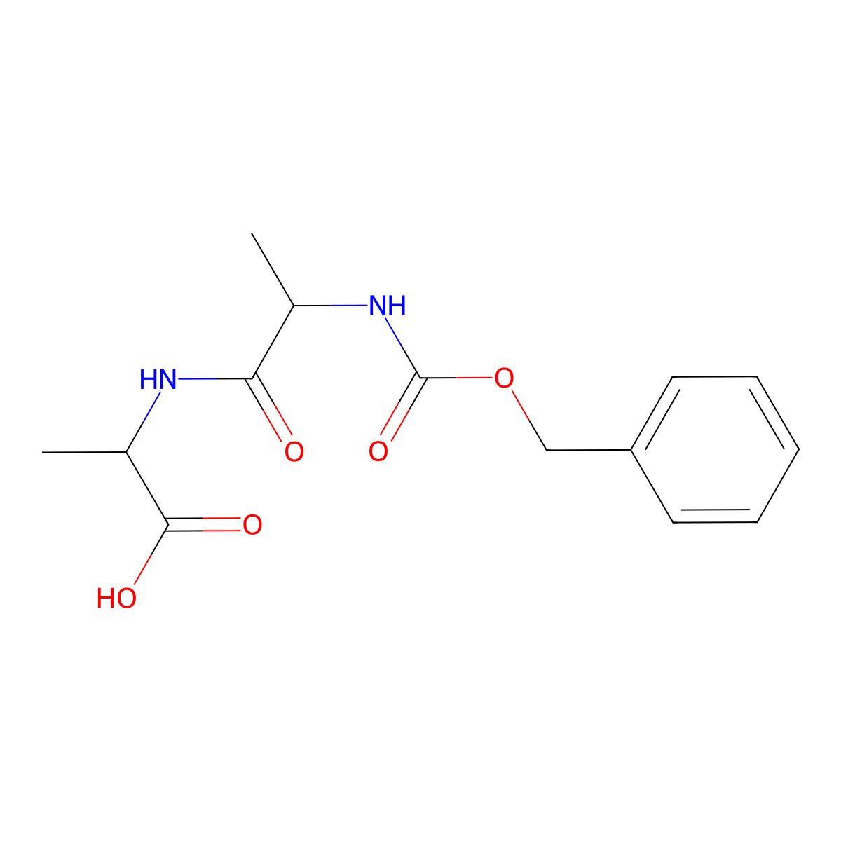 N-((Phenylmethoxy)carbonyl)-L-alanyl-L-alanine molecular structure, CAS 16012-70-7