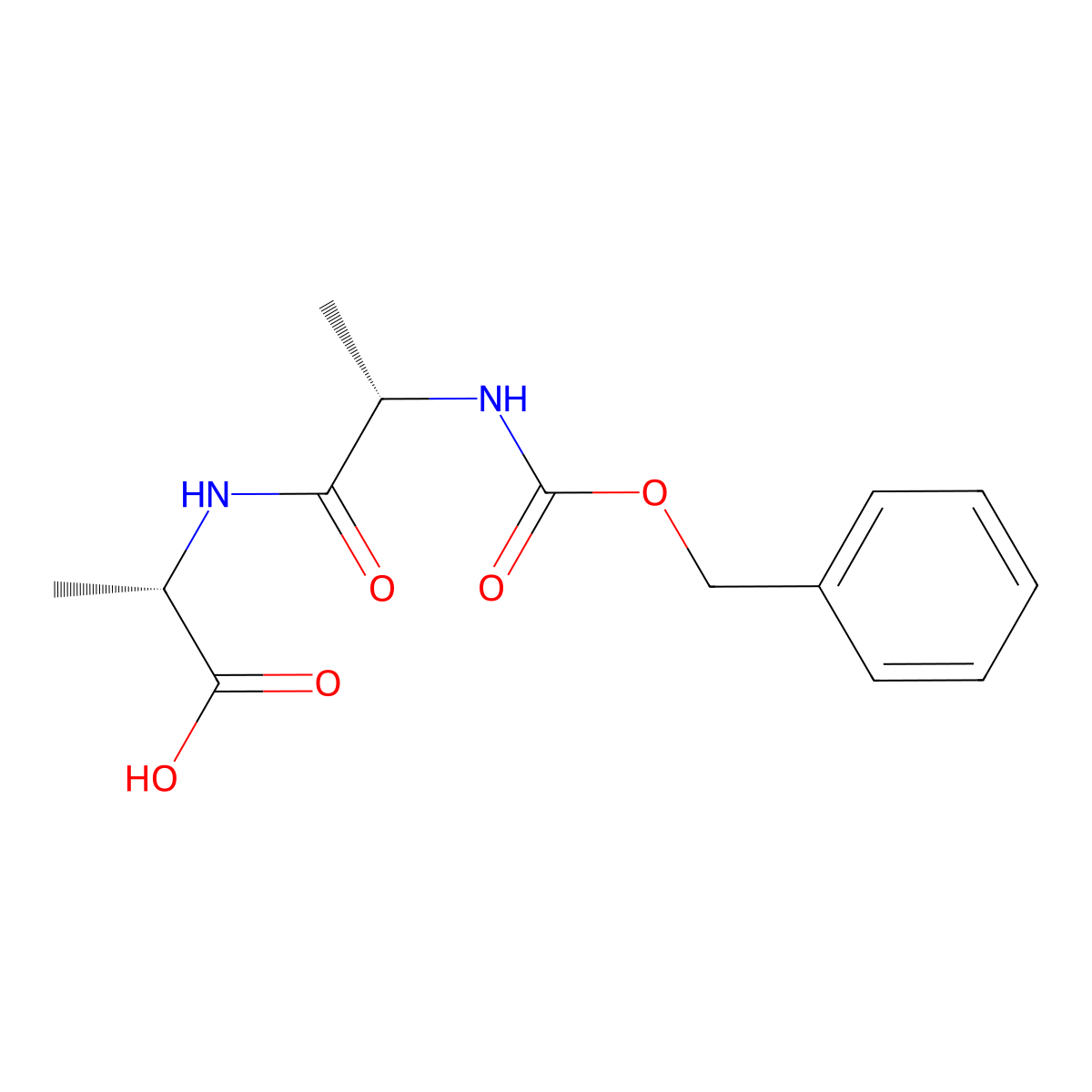 N-((Phenylmethoxy)carbonyl)-L-alanyl-L-alanine molecular structure, CAS 16012-70-7