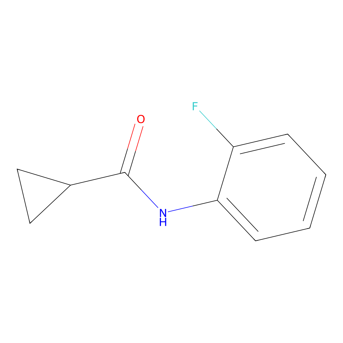 N-(2-fluorophenyl)cyclopropanecarboxamide molecular structure, CAS 16012-77-4