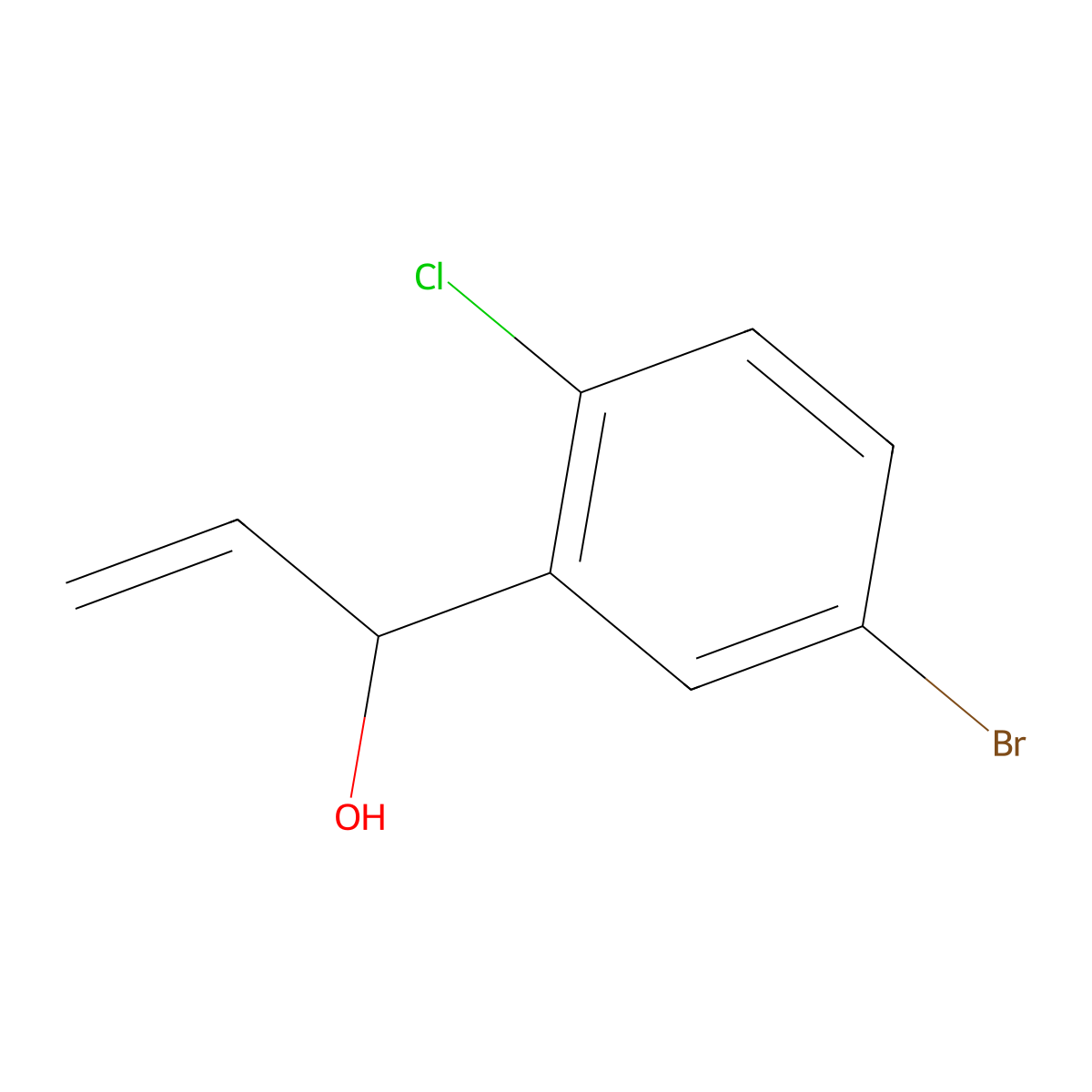 1-(5-Bromo-2-chlorophenyl)prop-2-en-1-ol molecular structure, CAS 1601221-20-8