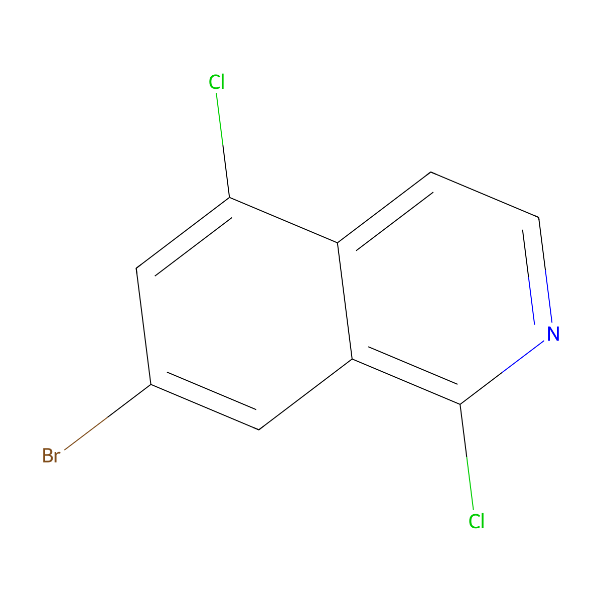 7-Bromo-1,5-dichloroisoquinoline molecular structure, CAS 1601233-83-3