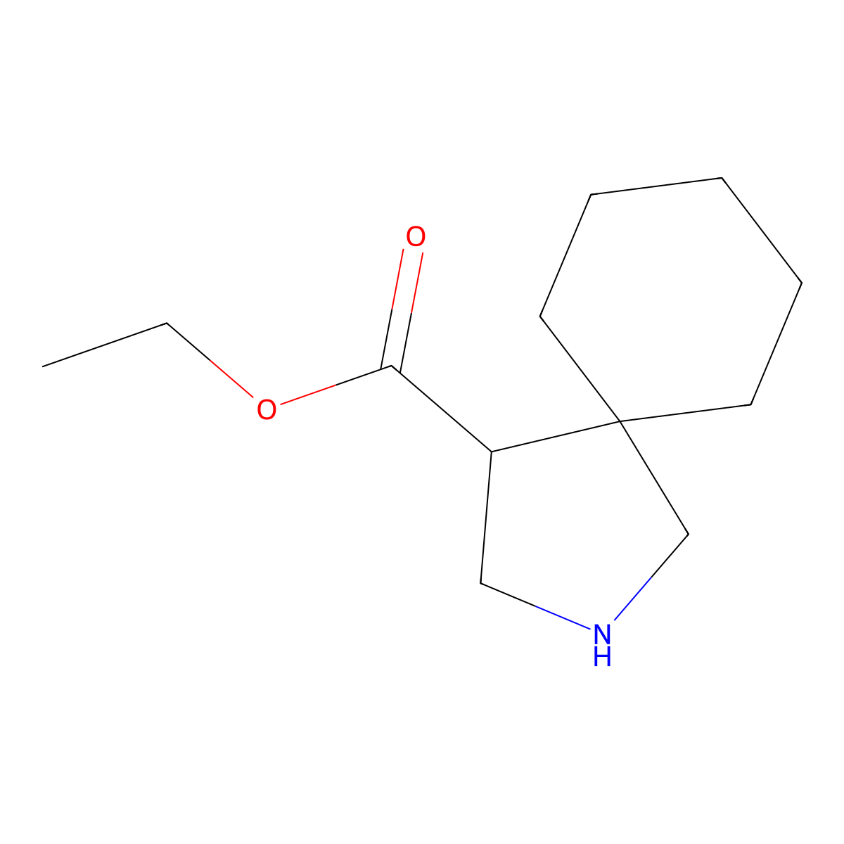 Ethyl 2-azaspiro[4.5]decane-4-carboxylate molecular structure, CAS 1601237-38-0