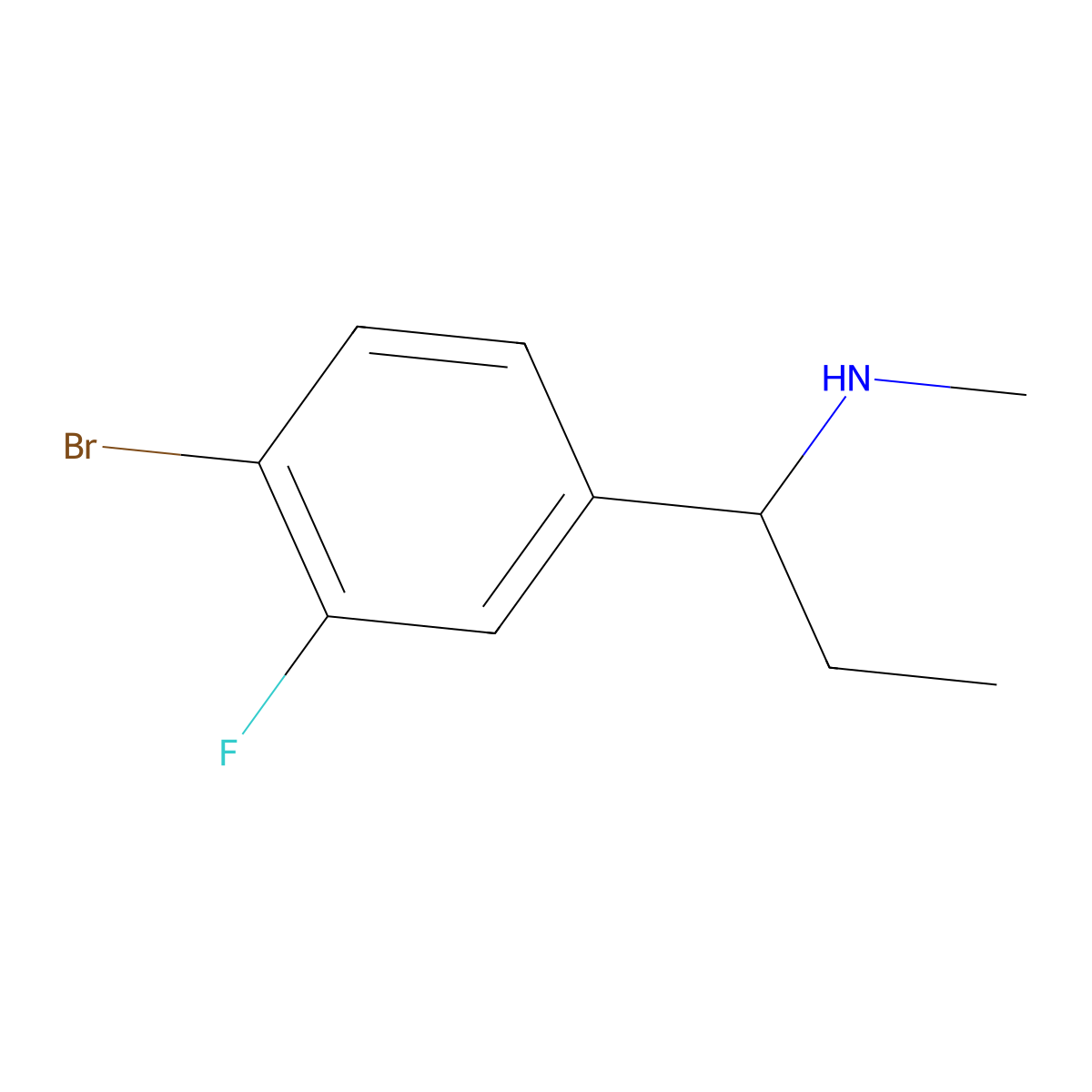 [1-(4-Bromo-3-fluorophenyl)propyl](methyl)amine molecular structure, CAS 1601248-08-1
