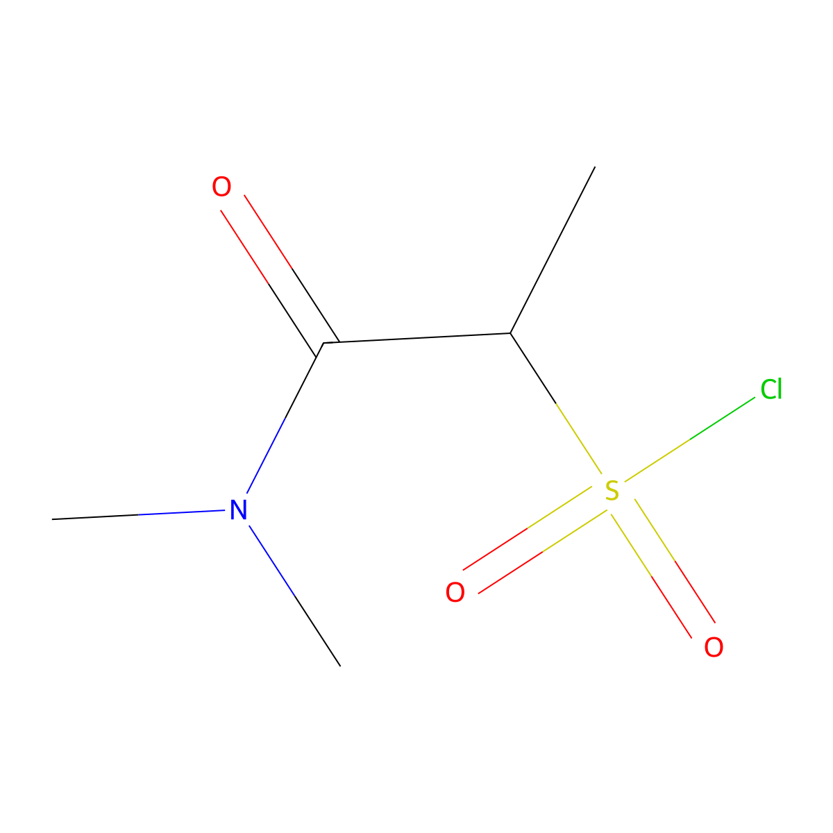 1-(Dimethylcarbamoyl)ethane-1-sulfonyl chloride molecular structure, CAS 1601248-25-2
