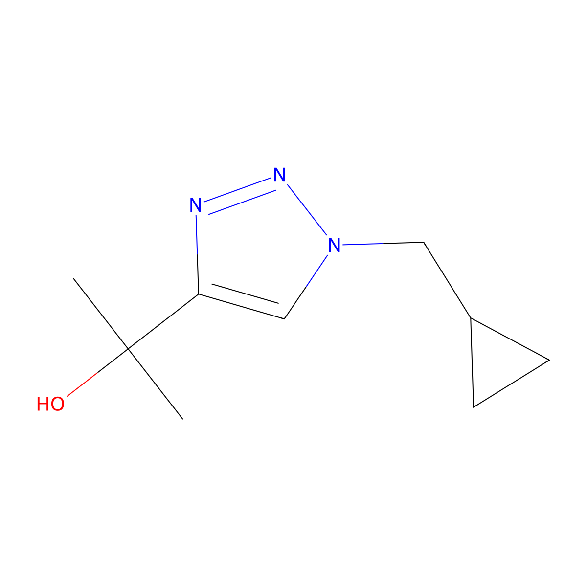 2-[1-(cyclopropylmethyl)-1H-1,2,3-triazol-4-yl]propan-2-ol molecular structure, CAS 1601251-07-3