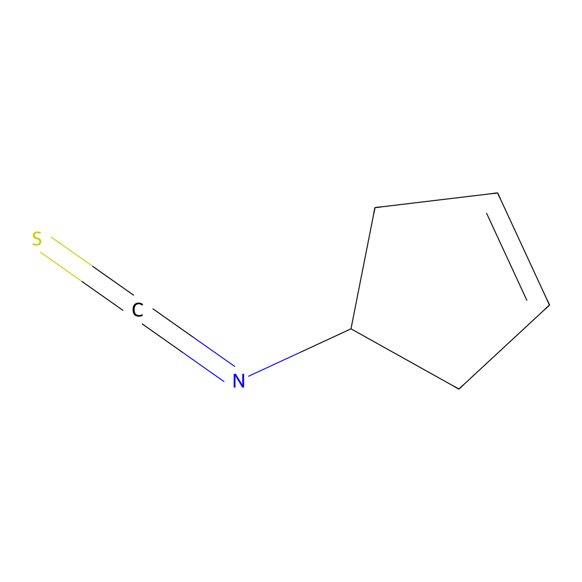 4-Isothiocyanatocyclopent-1-ene molecular structure, CAS 1601255-45-1