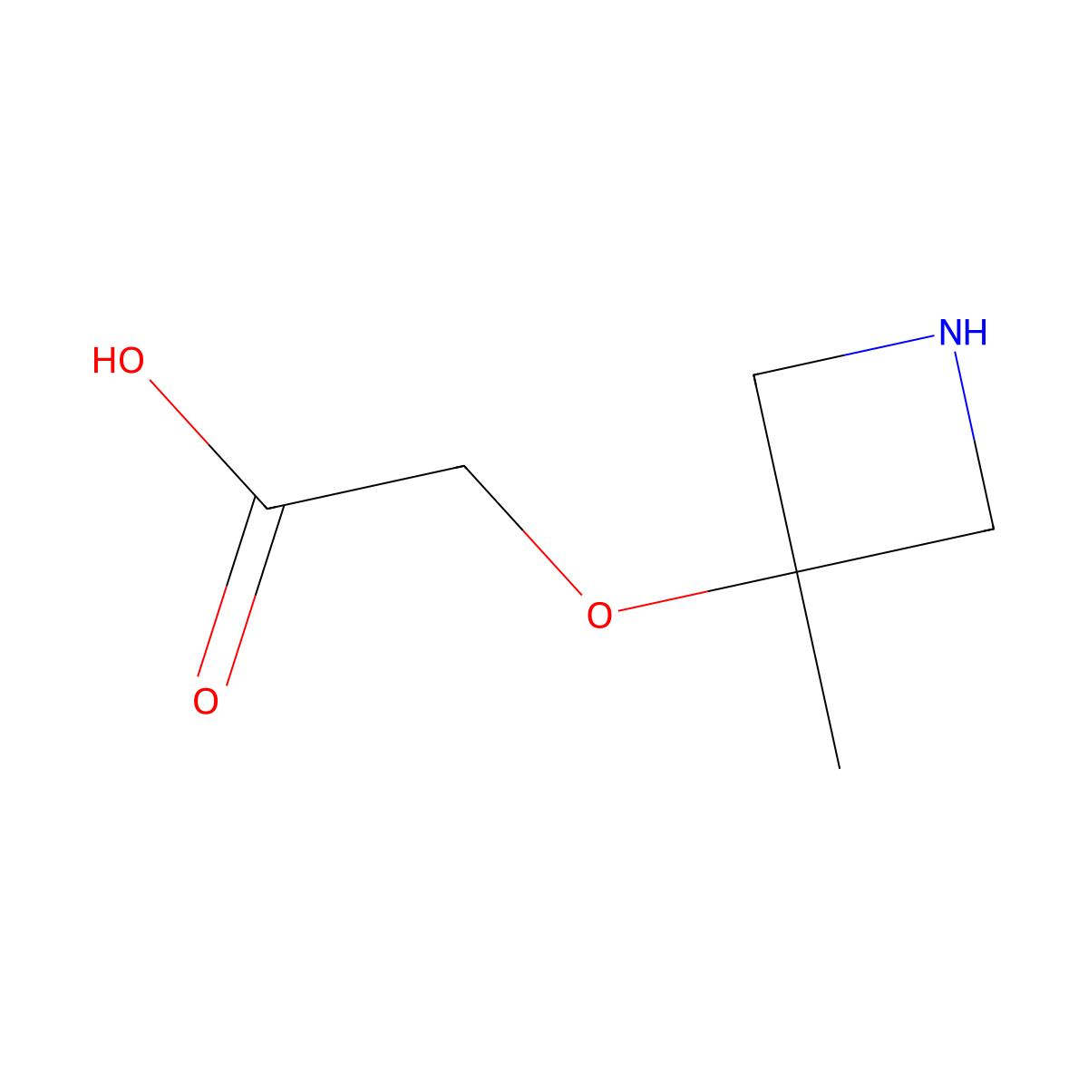 2-[(3-Methylazetidin-3-yl)oxy]acetic acid molecular structure, CAS 1601269-70-8