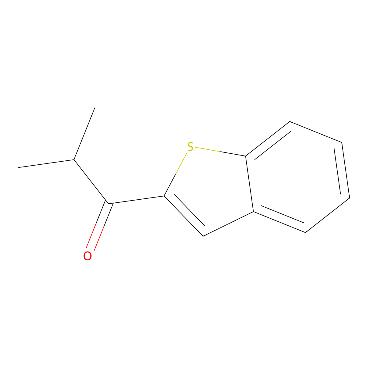 1-(Benzo[b]thiophen-2-yl)-2-methylpropan-1-one molecular structure, CAS 1601275-63-1