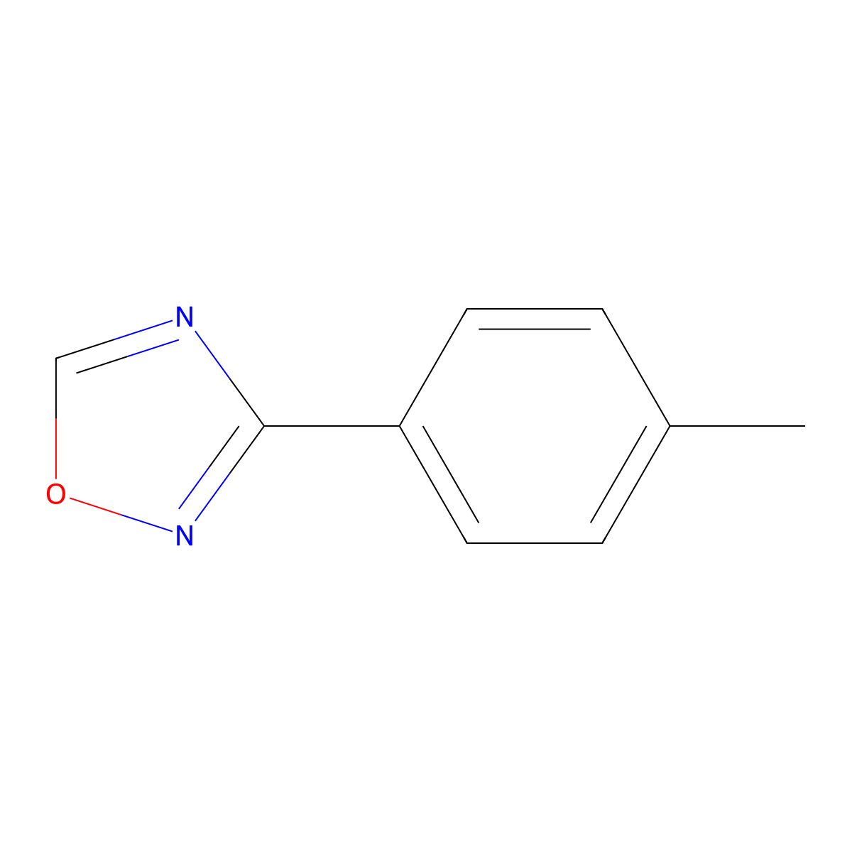3-(4-Methylphenyl)-1,2,4-oxadiazole molecular structure, CAS 16013-06-2