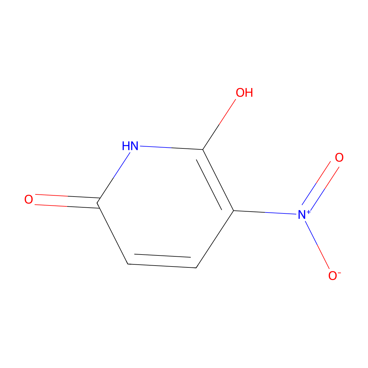3-Nitropyridine-2,6-diol molecular structure, CAS 16013-84-6