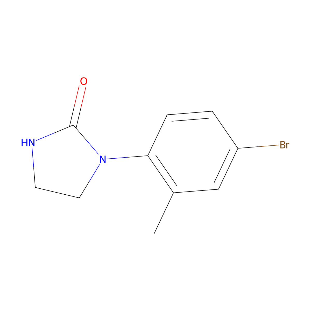1-(4-Bromo-2-methylphenyl)imidazolidin-2-one molecular structure, CAS 160132-31-0