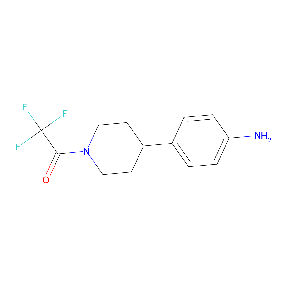 4-(1-Trifluoroacetyl-4-piperidinyl)-aniline molecular structure, CAS 160132-39-8