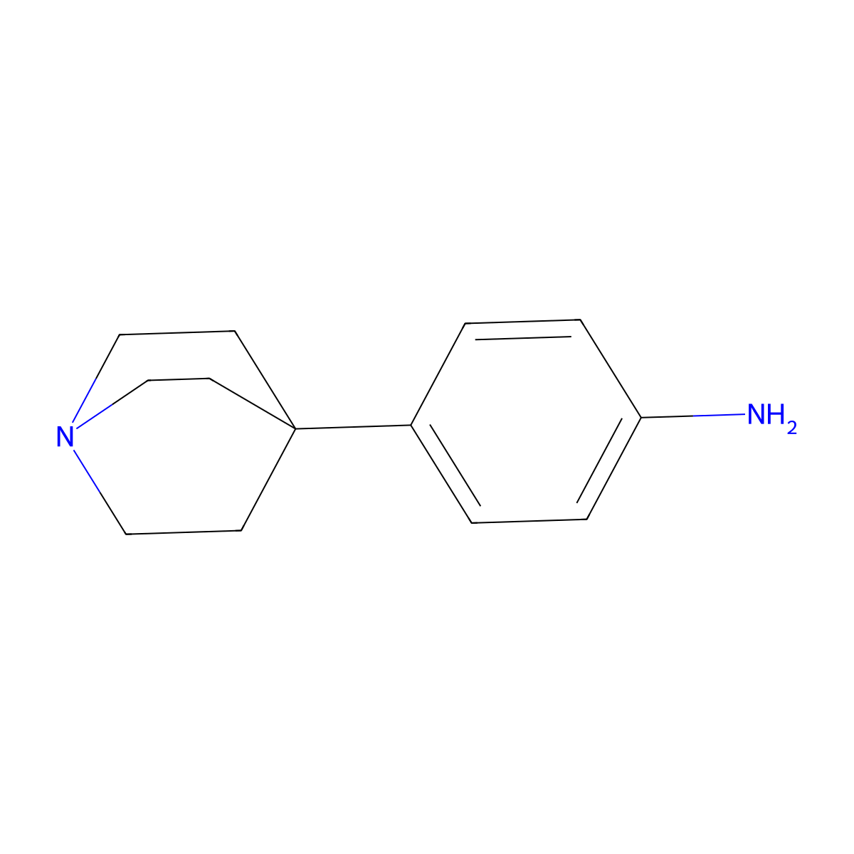 4-(1-Aza-bicyclo[2.2.2]oct-4-yl)-phenylamine molecular structure, CAS 160132-43-4