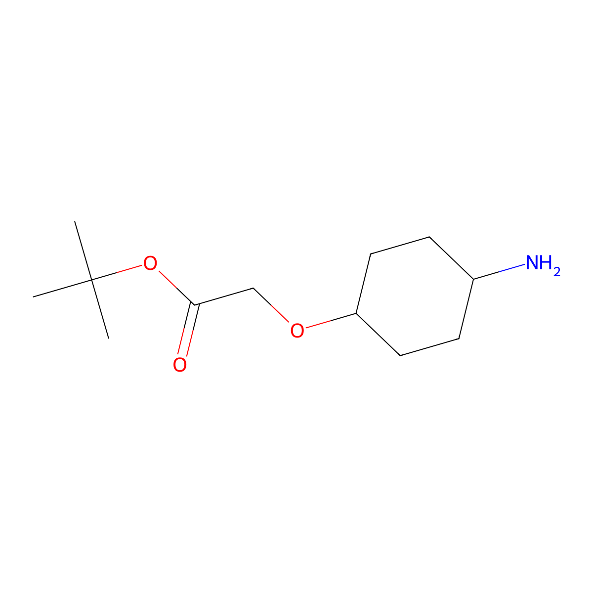 Tert-butyl 2-(4-aminocyclohexoxy)acetate molecular structure, CAS 160132-94-5