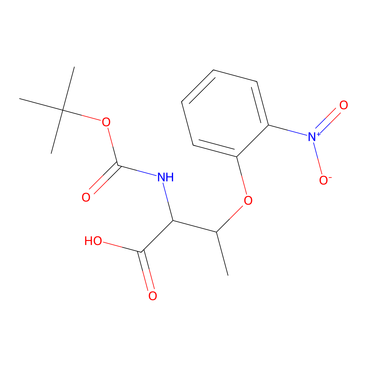 (2S,3R)-2-(Boc-amino)-3-(2-nitrophenoxy)butanoicAcid molecular structure, CAS 160134-88-3