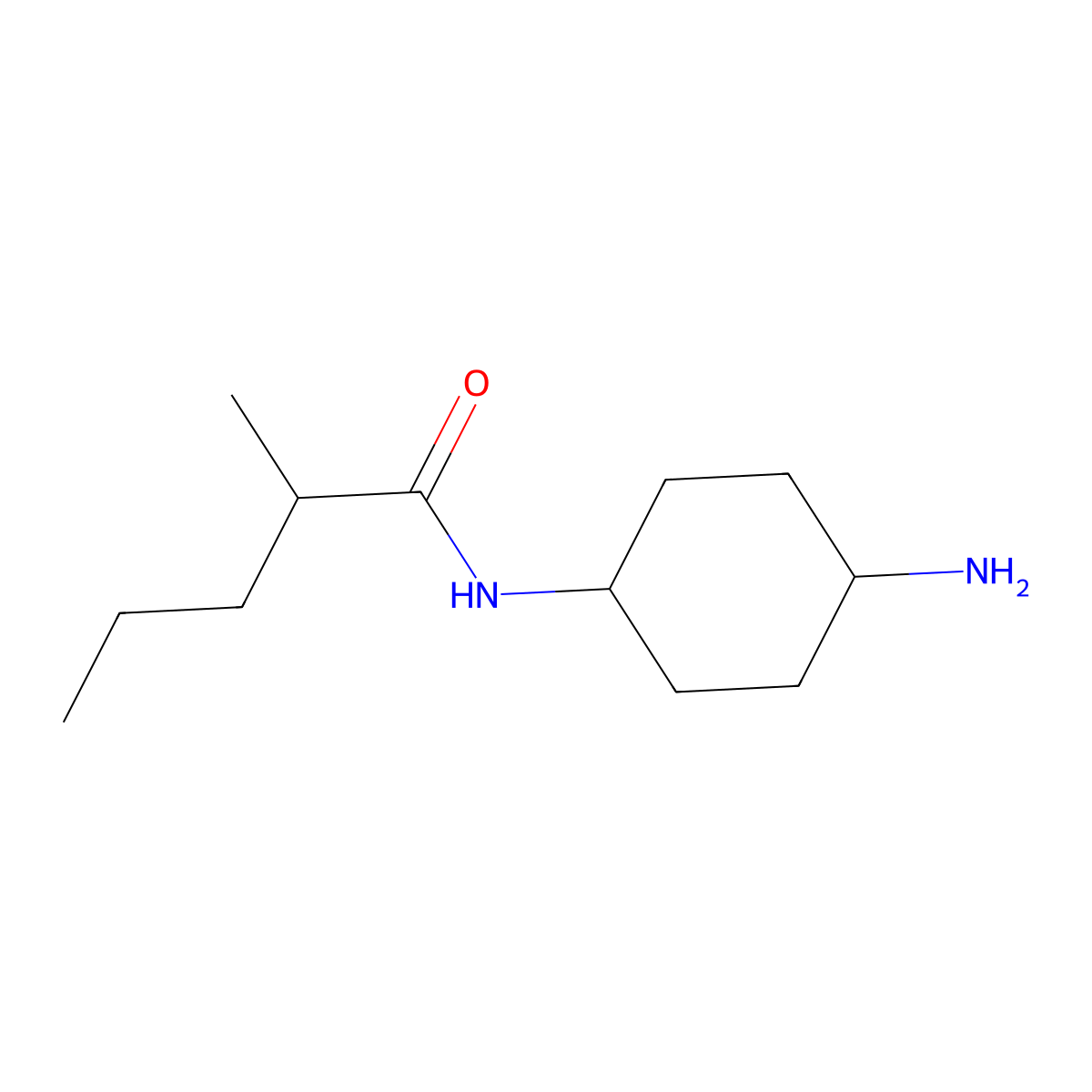 N-(4-aminocyclohexyl)-2-methylpentanamide molecular structure, CAS 1601409-47-5