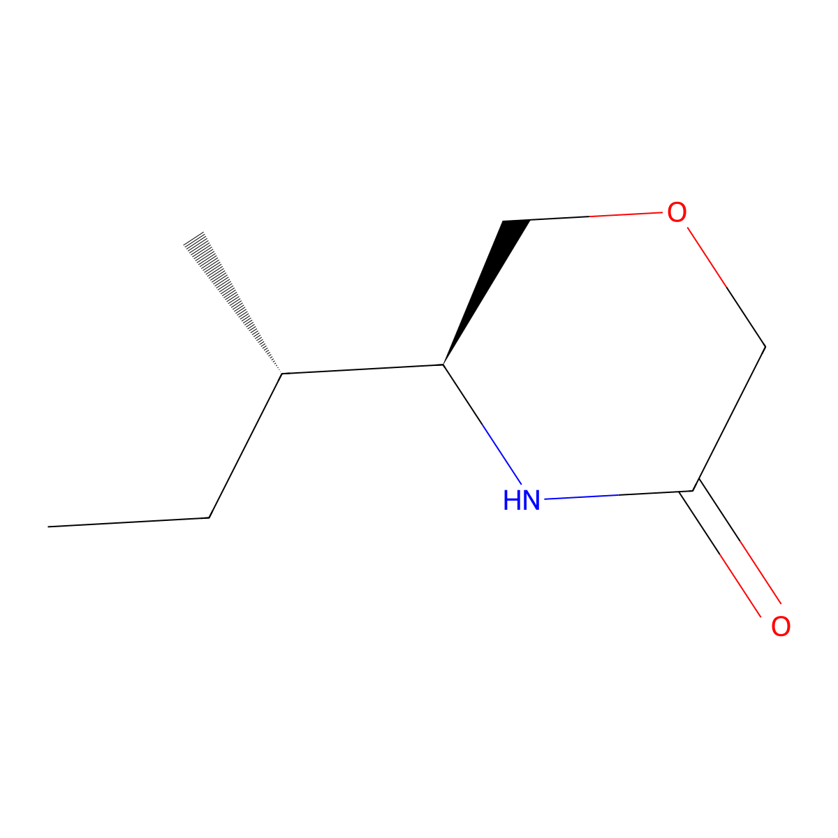 (5S)-5-[(1S)-Methylpropyl]-morpholin-3-one molecular structure, CAS 160141-20-8