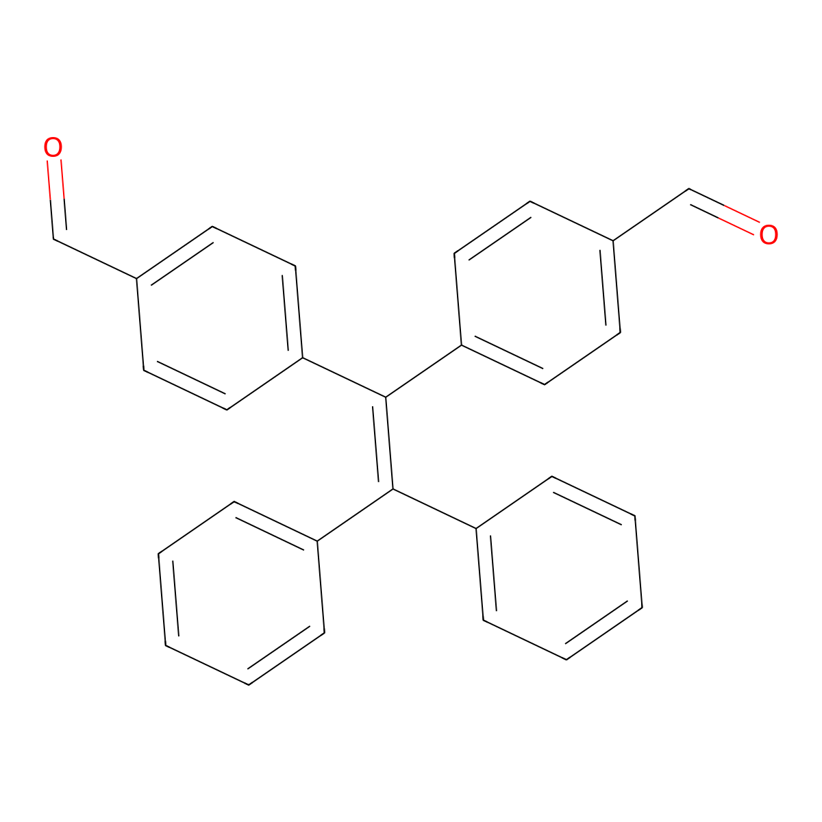 4,4'-(2,2-Diphenylethene-1,1-diyl)dibenzaldehyde molecular structure, CAS 1601465-06-8