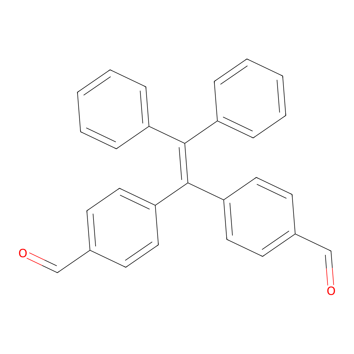 4,4'-(2,2-Diphenylethene-1,1-diyl)dibenzaldehyde molecular structure, CAS 1601465-06-8