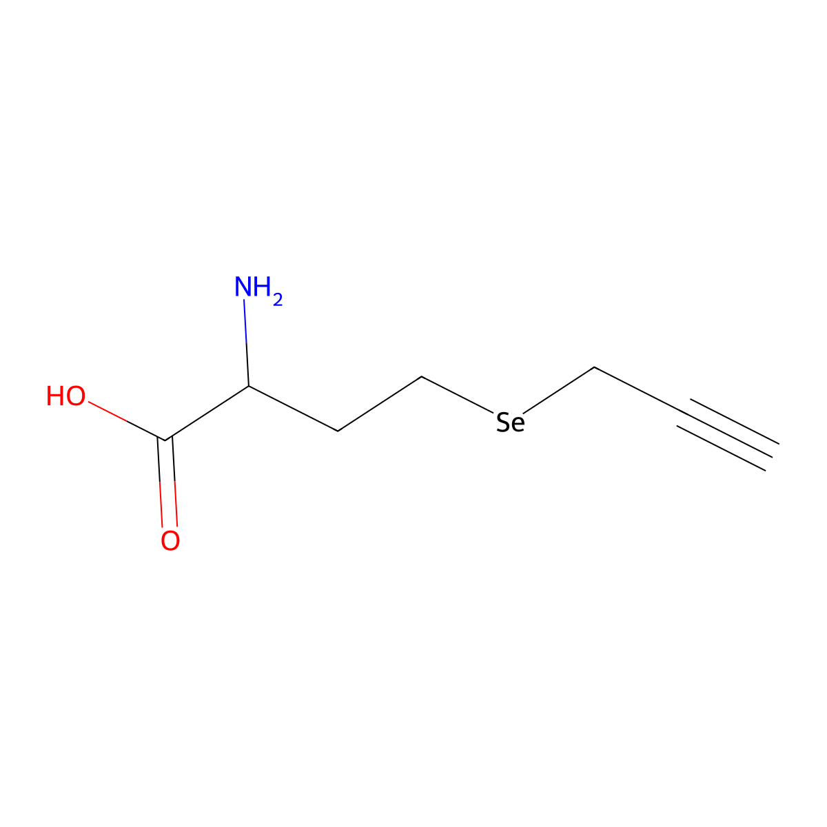(2S)-2-Amino-4-(2-propyn-1-ylseleno)butanoic acid molecular structure, CAS 1601474-63-8