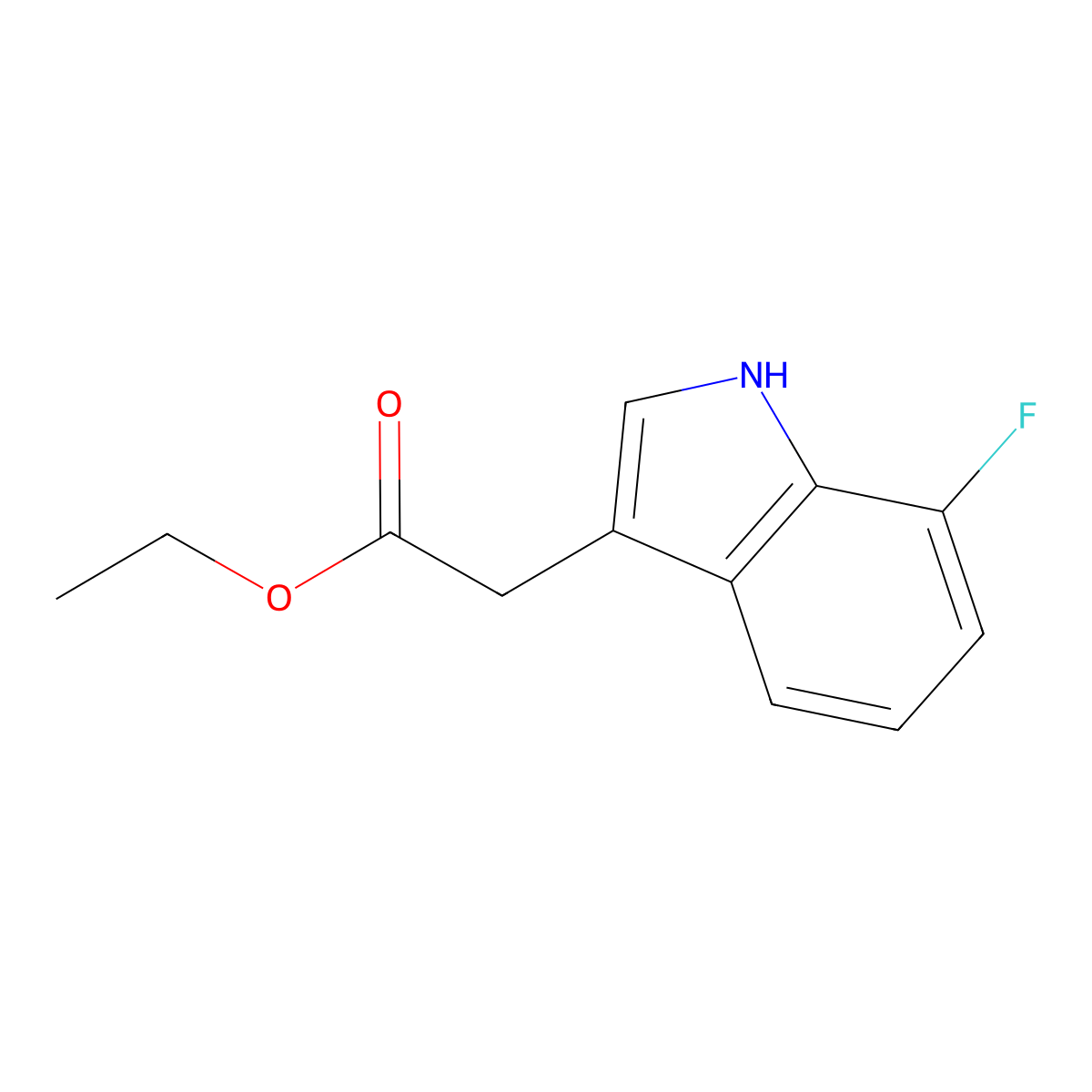 Ethyl 7-Fluoroindole-3-acetate molecular structure, CAS 1601476-86-1
