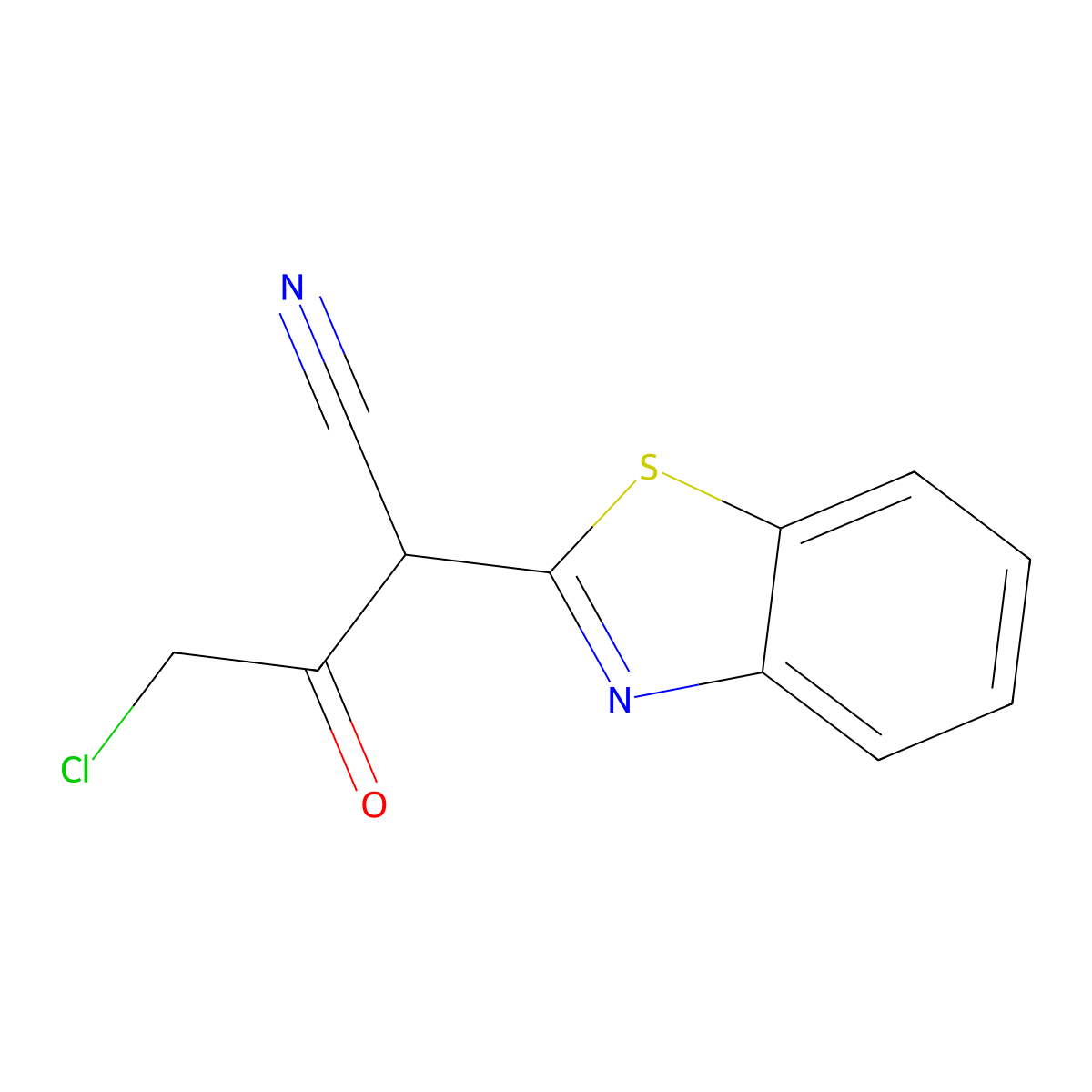 2-(1,3-Benzothiazol-2-yl)-4-chloro-3-oxobutanenitrile molecular structure, CAS 160148-12-9