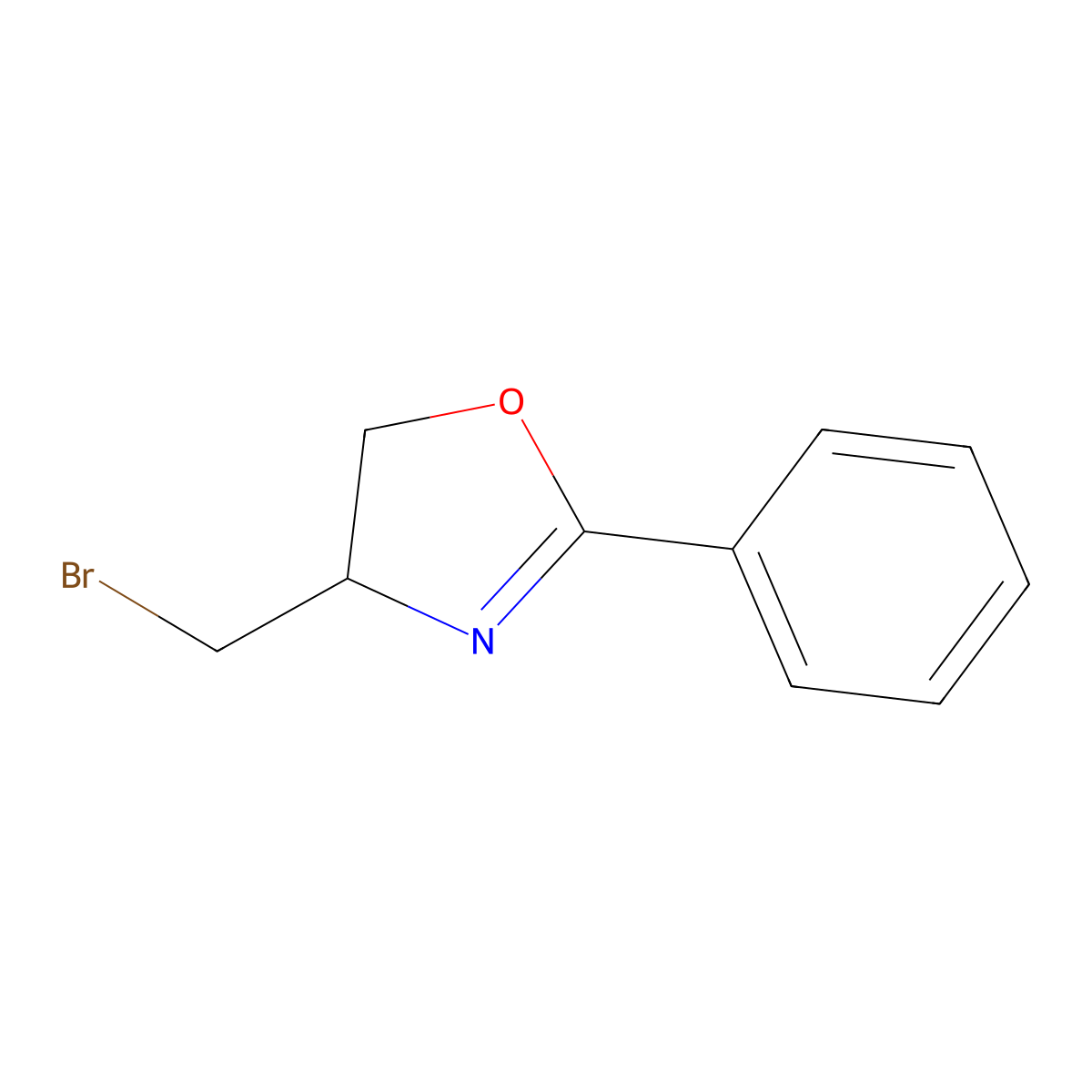 4-(Bromomethyl)-2-phenyl-4,5-dihydrooxazole molecular structure, CAS 160149-03-1