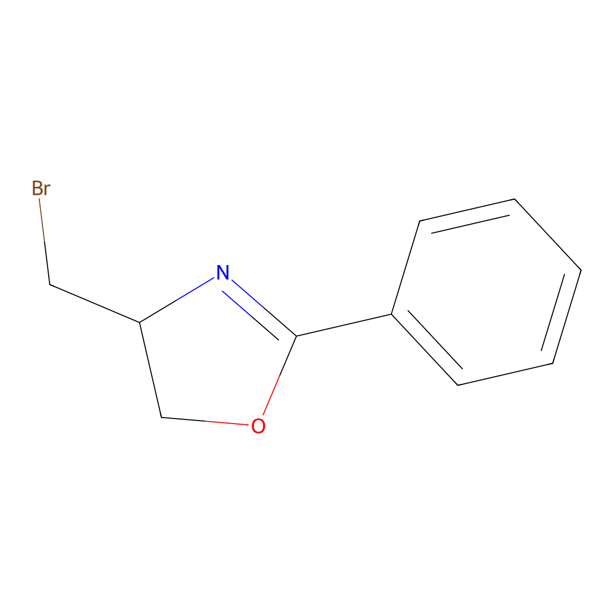 4-(Bromomethyl)-2-phenyl-4,5-dihydrooxazole molecular structure, CAS 160149-03-1