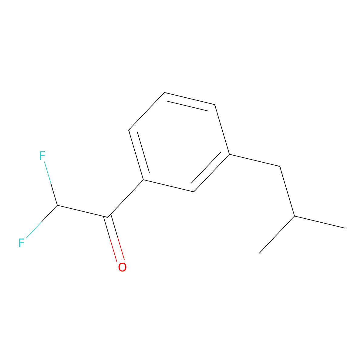 2,2-Difluoro-1-(3-isobutylphenyl)ethanone molecular structure, CAS 1601491-91-1