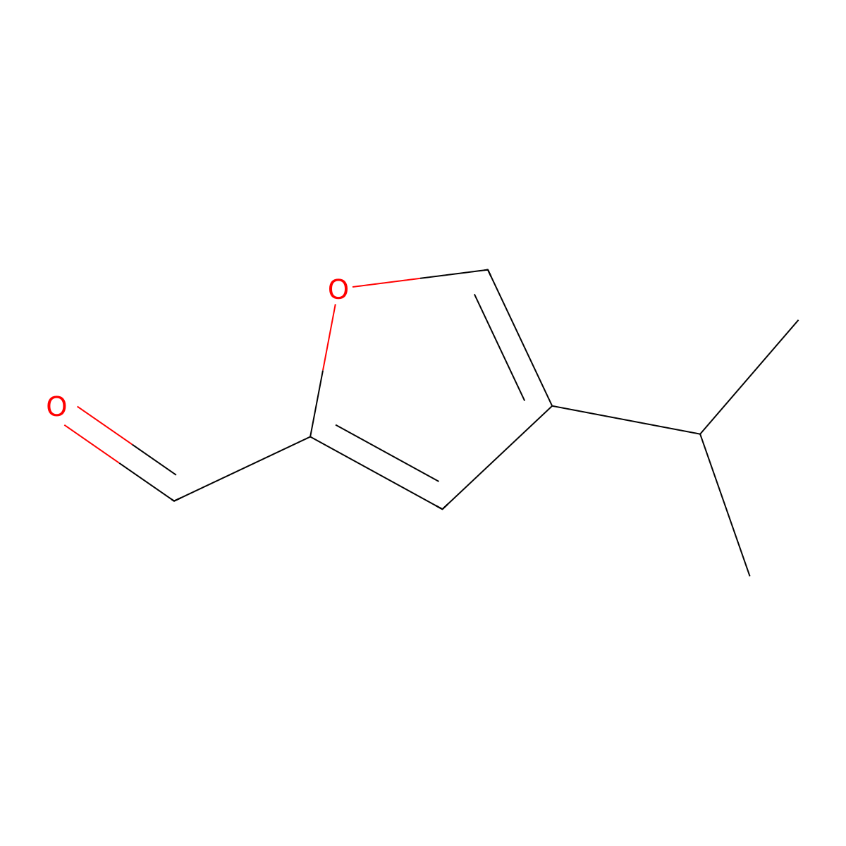4-Isopropylfuran-2-carbaldehyde molecular structure, CAS 16015-07-9