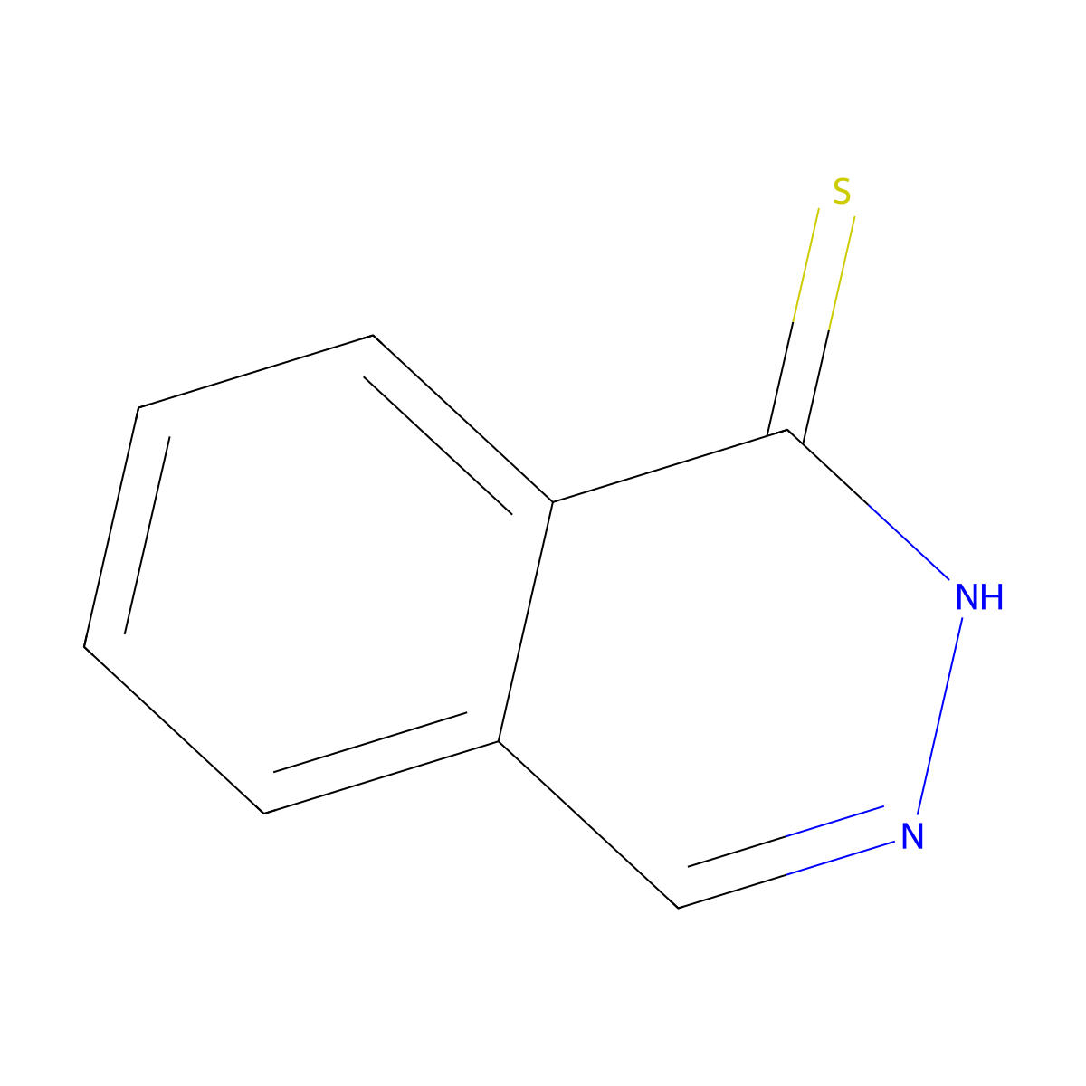 Phthalazine-1-thiol molecular structure, CAS 16015-46-6