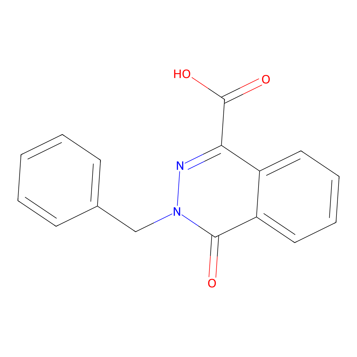 3-Benzyl-4-oxo-3,4-dihydrophthalazine-1-carboxylic acid molecular structure, CAS 16015-49-9