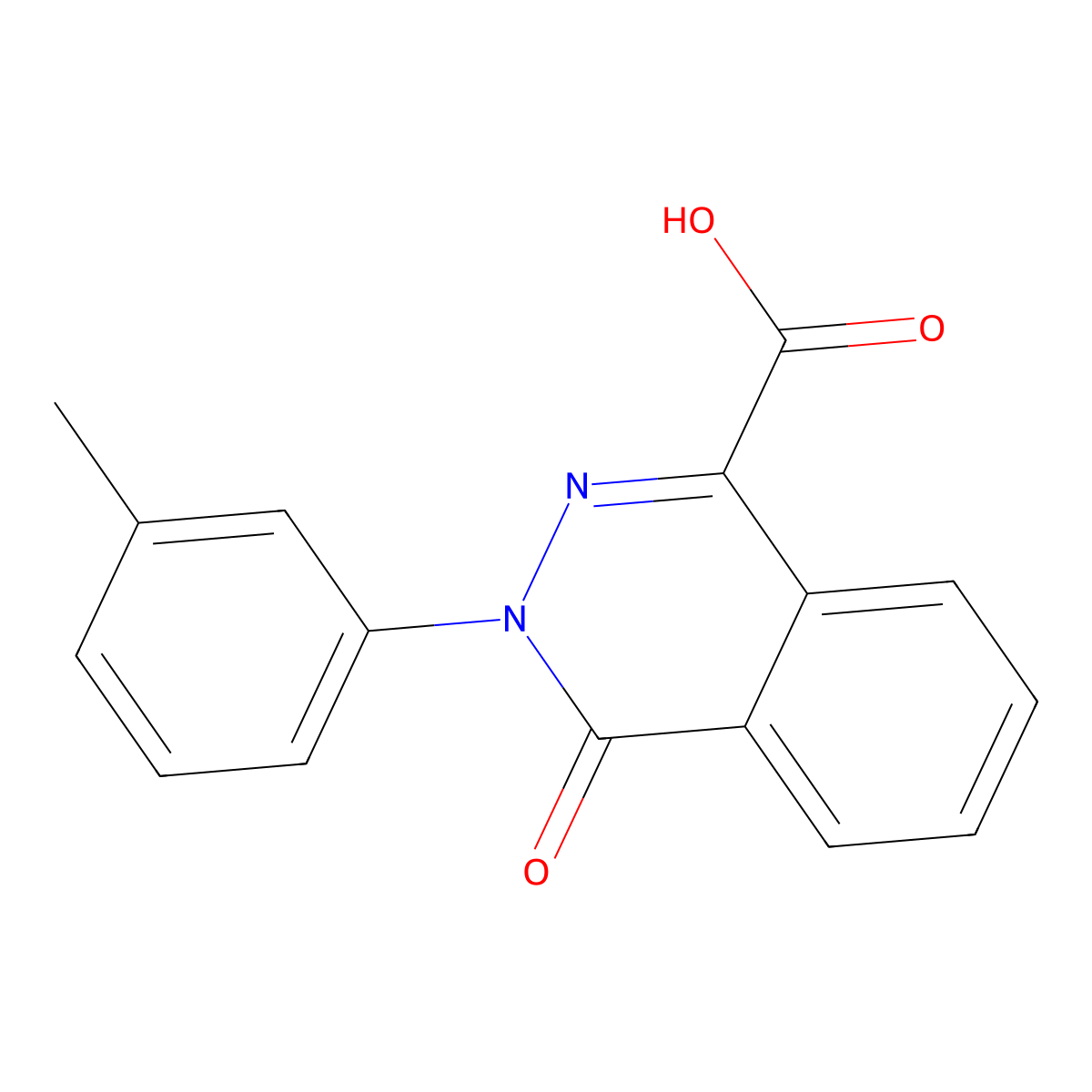 3-(3-Methylphenyl)-4-oxo-3,4-dihydrophthalazine-1-carboxylic acid molecular structure, CAS 16015-50-2
