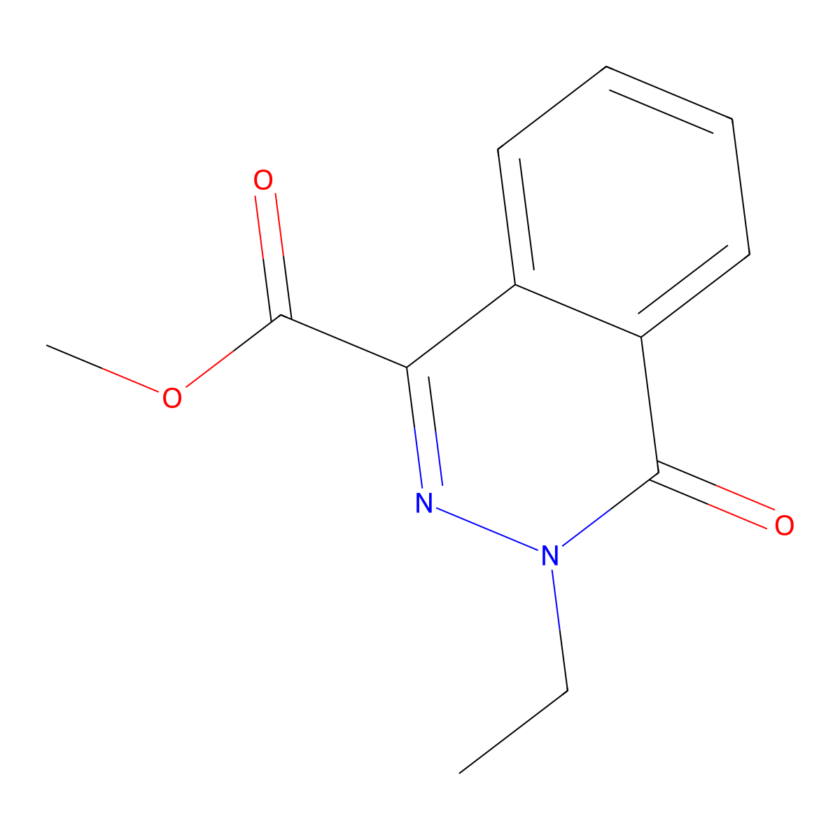 Methyl 3-ethyl-4-oxo-3,4-dihydrophthalazine-1-carboxylate molecular structure, CAS 16015-53-5