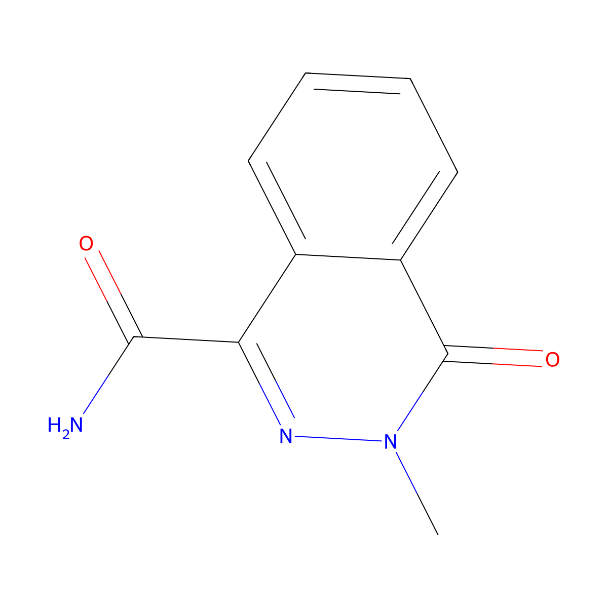 3-Methyl-4-oxo-3,4-dihydrophthalazine-1-carboxamide molecular structure, CAS 16015-56-8