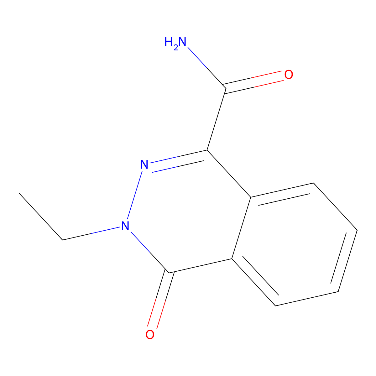 3-Ethyl-4-oxo-3,4-dihydrophthalazine-1-carboxamide molecular structure, CAS 16015-57-9
