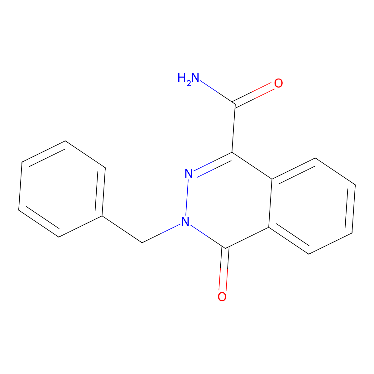 3-Benzyl-4-oxo-3,4-dihydrophthalazine-1-carboxamide molecular structure, CAS 16015-59-1