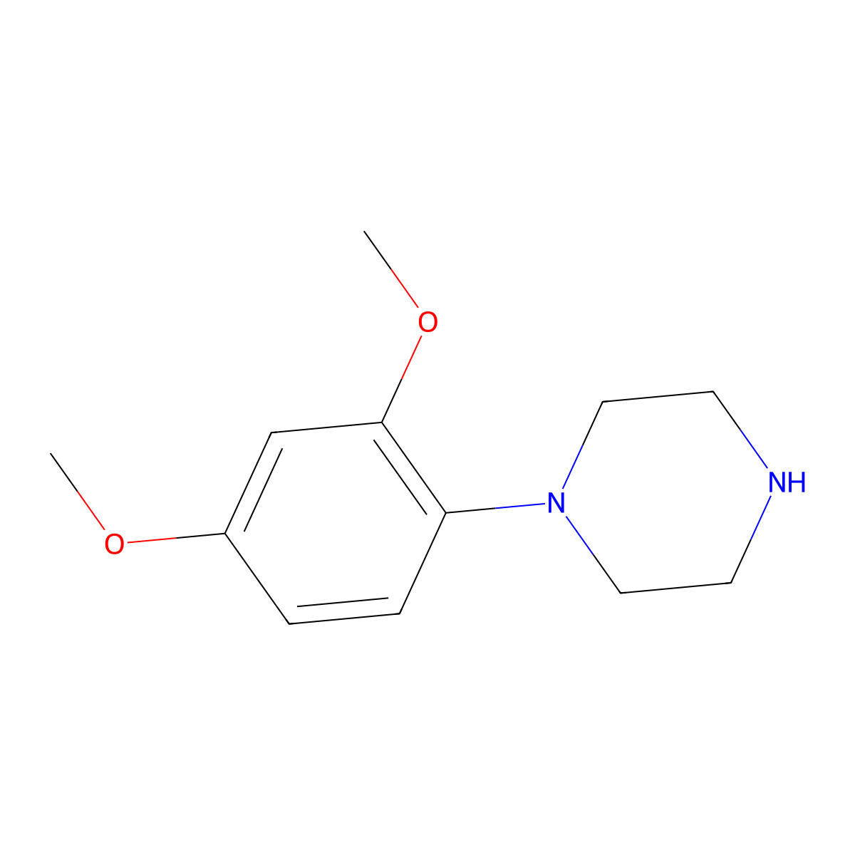 1-(2,4-Dimethoxyphenyl)piperazine molecular structure, CAS 16015-75-1