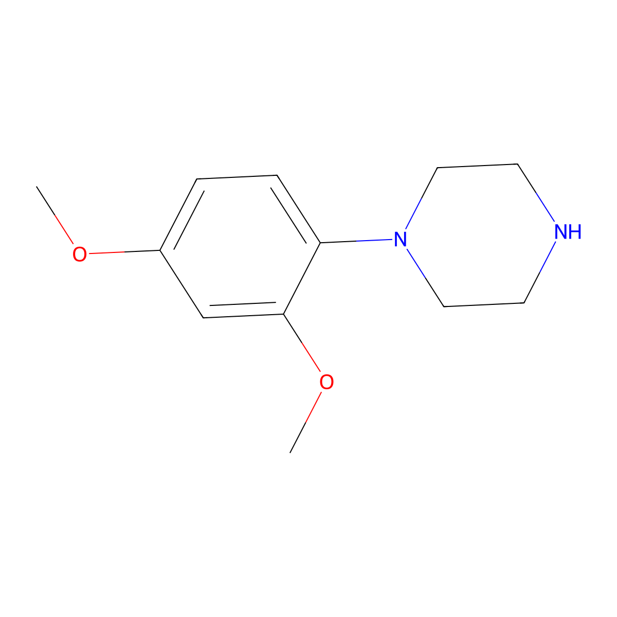 1-(2,4-Dimethoxyphenyl)piperazine molecular structure, CAS 16015-75-1