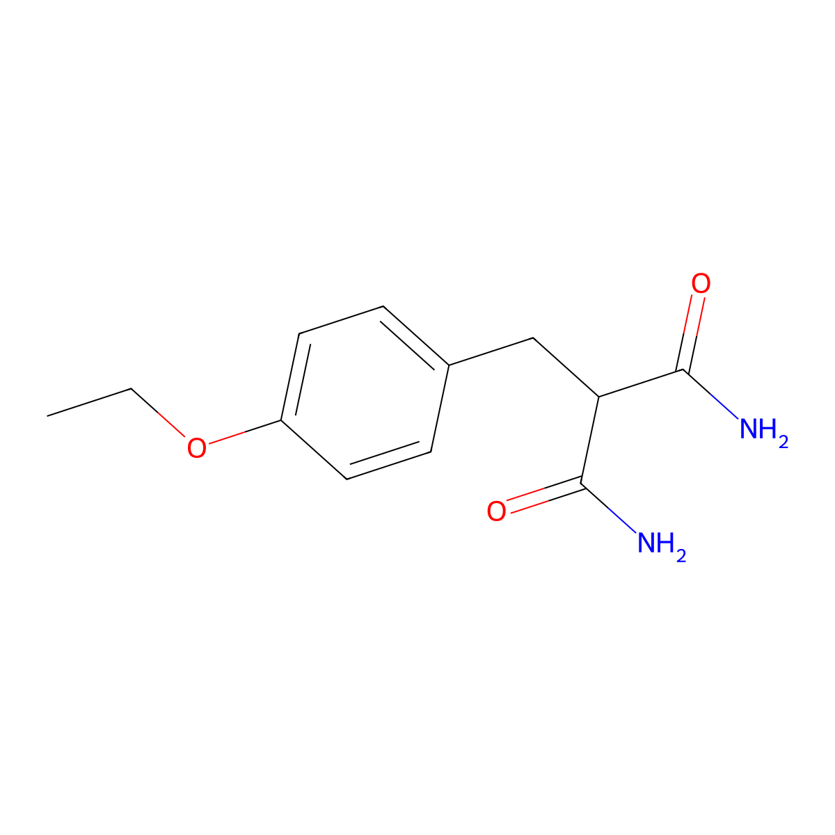 2-[(4-Ethoxyphenyl)methyl]propanediamide molecular structure, CAS 16015-96-6