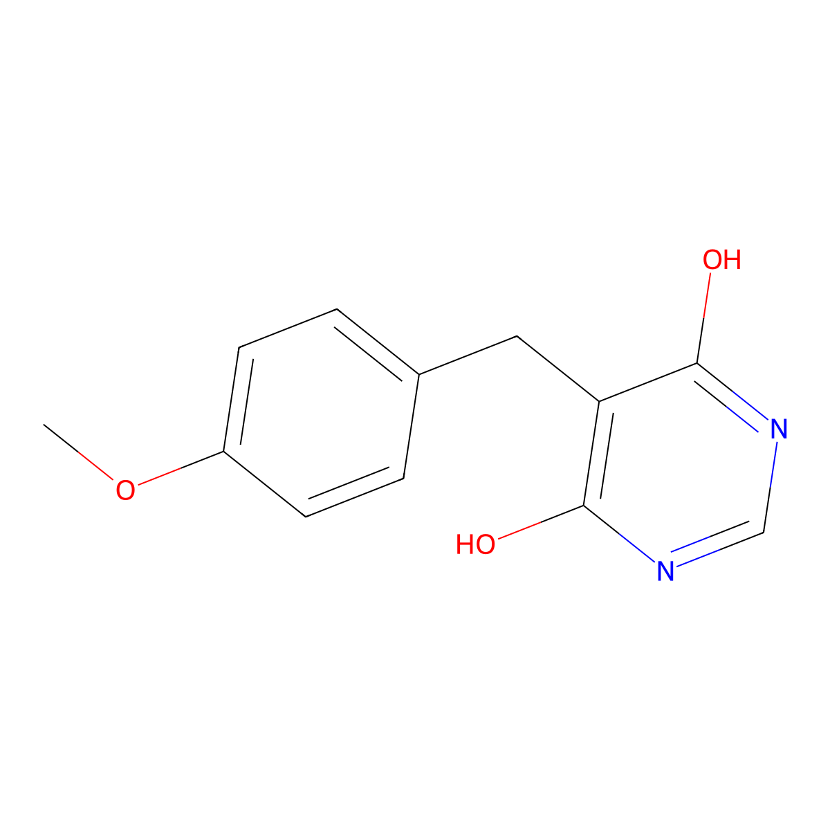 5-(4-Methoxybenzyl)-4,6-pyrimidinediol molecular structure, CAS 16015-98-8