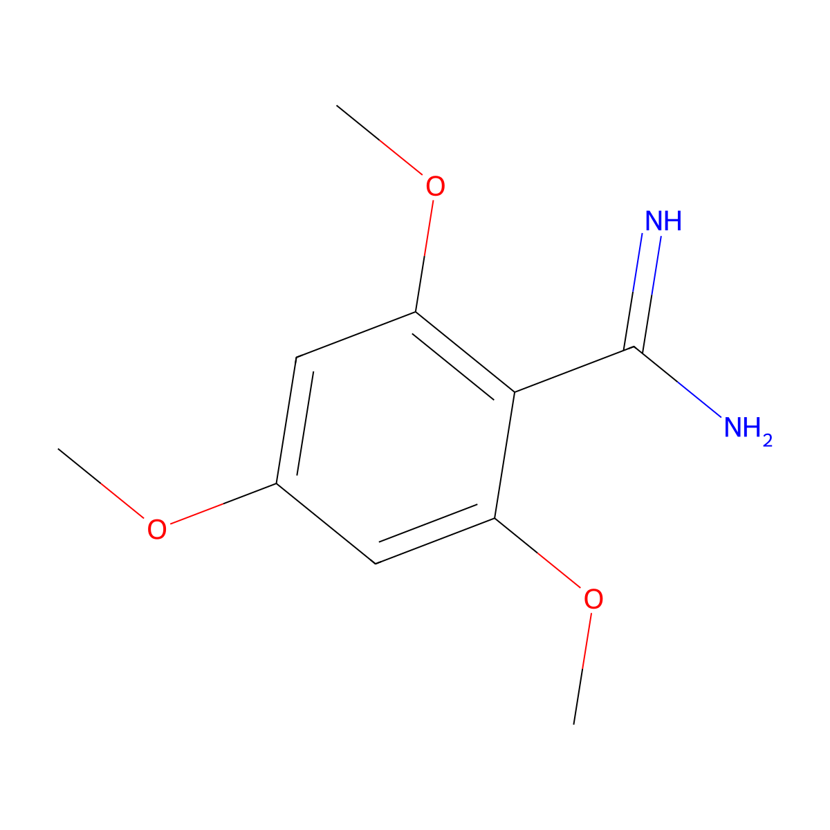 2,4,6-Trimethoxy-benzamidine molecular structure, CAS 160150-35-6
