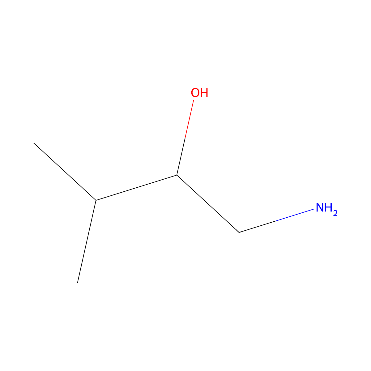 (2S)-1-amino-3-methylbutan-2-ol molecular structure, CAS 160168-49-0