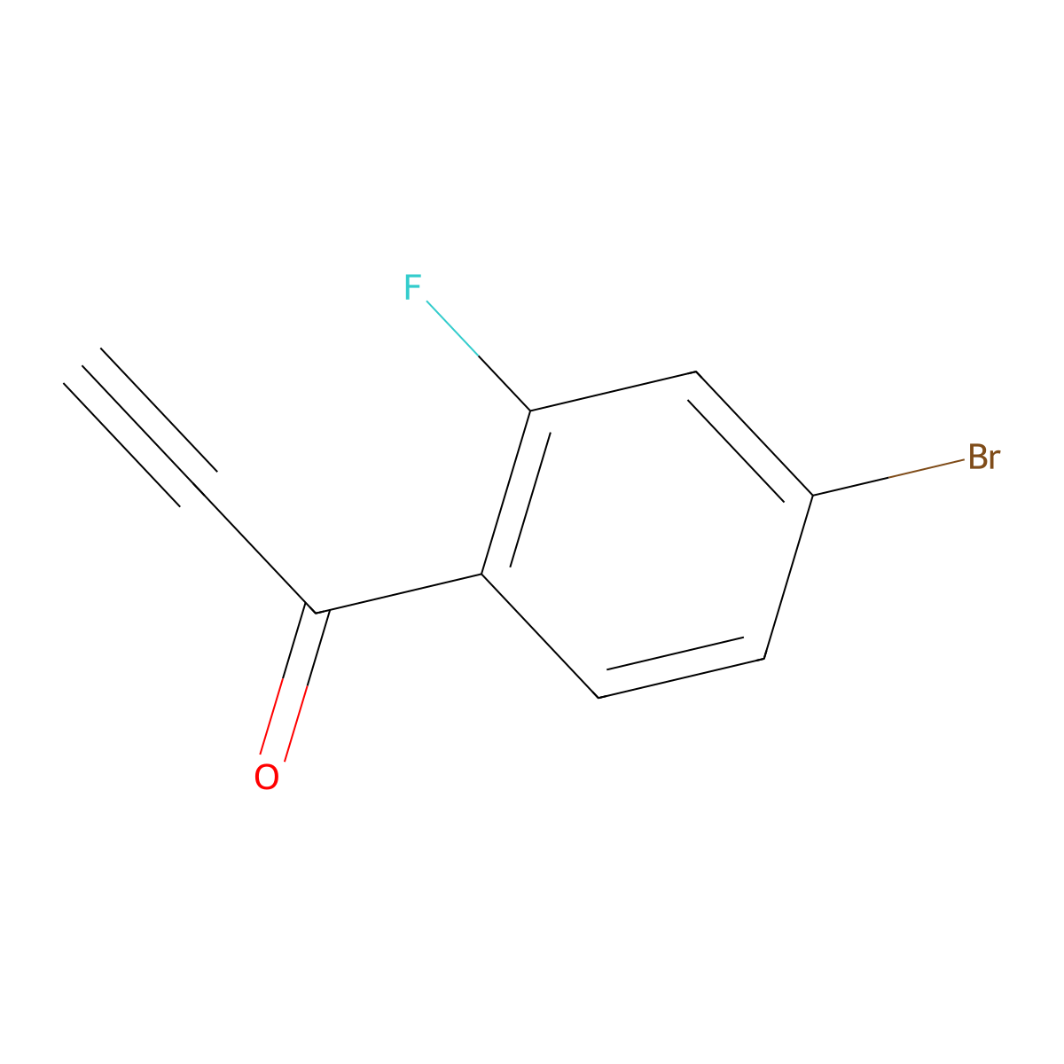 1-(4-Bromo-2-fluorophenyl)prop-2-yn-1-one molecular structure, CAS 1601693-72-4