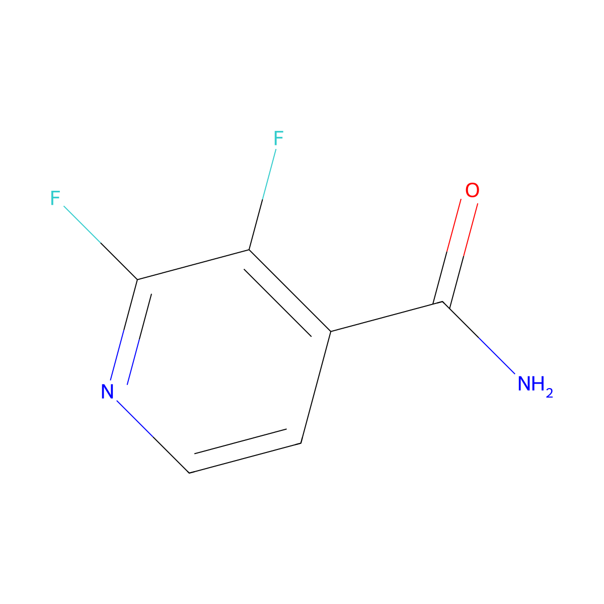 2,3-Difluoroisonicotinamide molecular structure, CAS 1601699-70-0