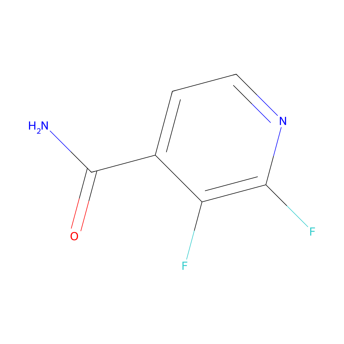 2,3-Difluoroisonicotinamide molecular structure, CAS 1601699-70-0